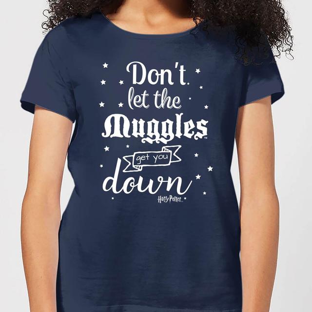 Harry Potter Don't Let The Muggles Get You Down Dames T-shirt - Navy - M on Productcaster.