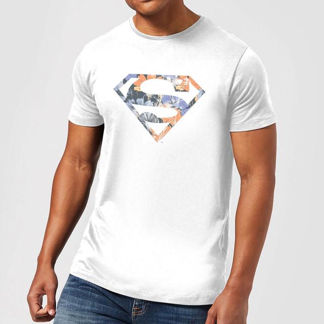 DC Originals Floral Superman Men's T-Shirt - White - M on Productcaster.