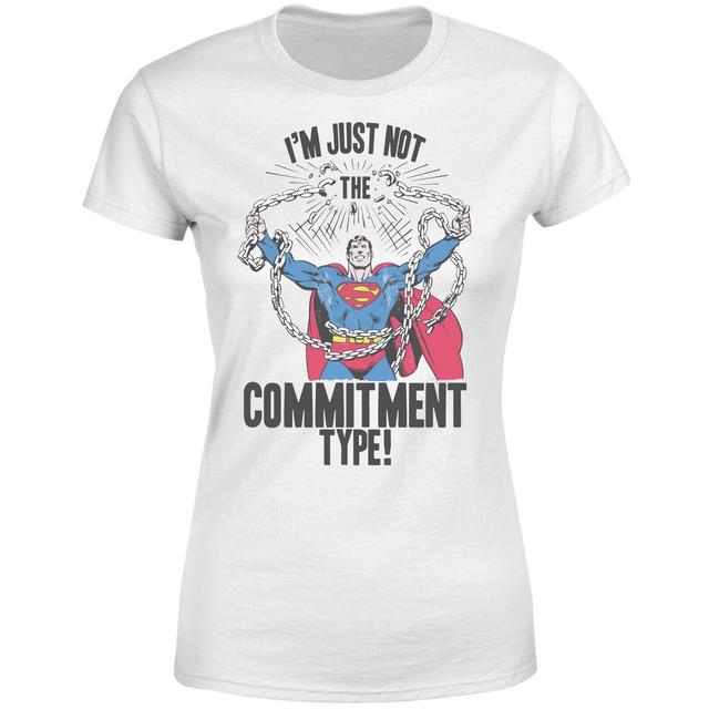 DC Originals Superman Commitment Type Women's T-Shirt - White - XXL - Bianco on Productcaster.