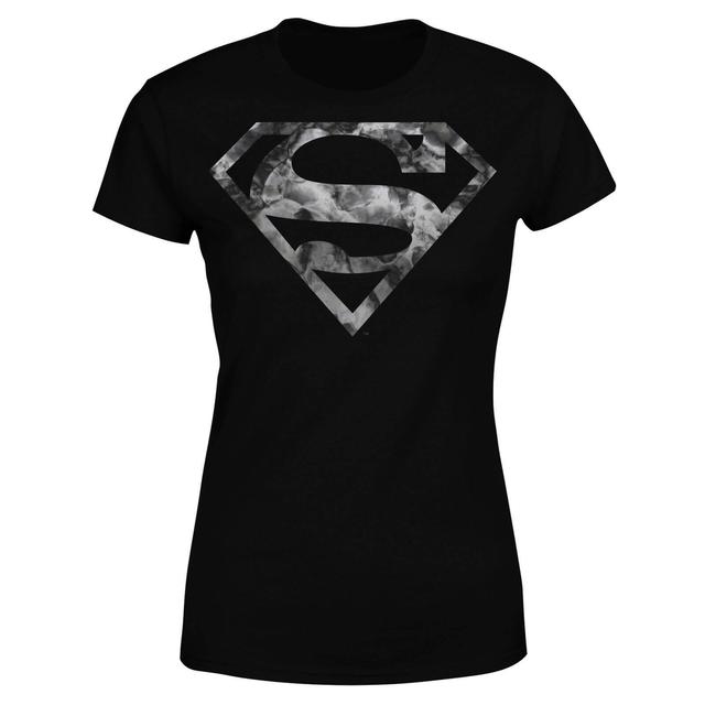 DC Originals Marble Superman Logo Women's T-Shirt - Black - L on Productcaster.