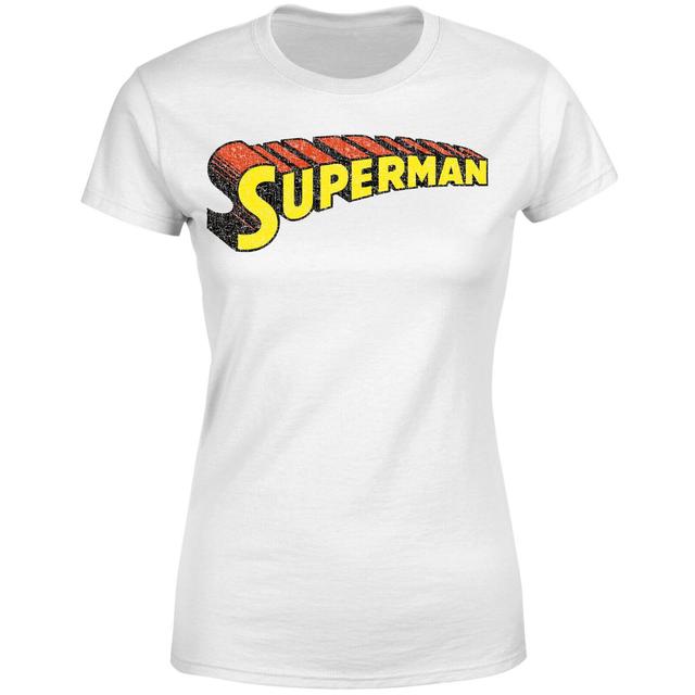 T-Shirt Femme Logo Superman Craquelé DC Comics - Blanc - XL - Blanc on Productcaster.