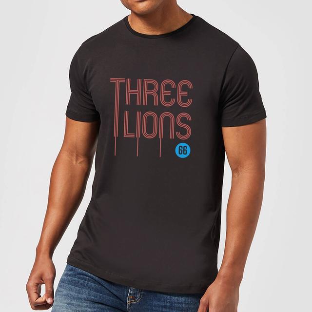 Three Lions Herren T-Shirt - Schwarz - XXL - Schwarz on Productcaster.