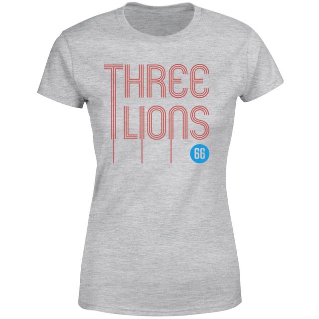 Three Lions Women's T-Shirt - Grey - XL - Grey on Productcaster.