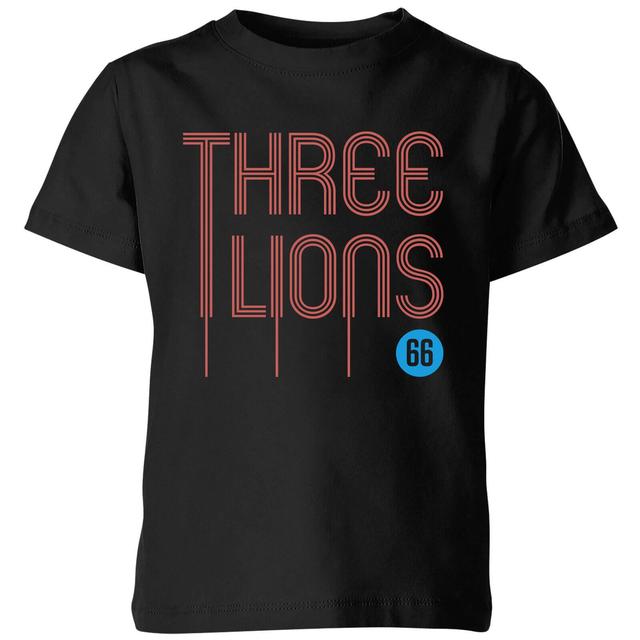 Three Lions Kinder T-Shirt - Schwarz - 11-12 Jahre - Schwarz on Productcaster.