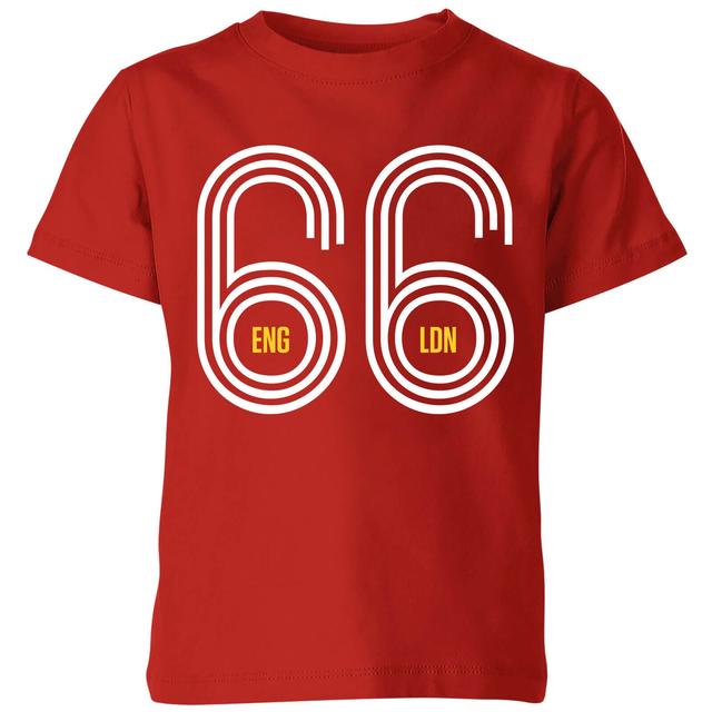 England 66 Kinder T-Shirt - Rot - 9-10 Jahre - Rot on Productcaster.