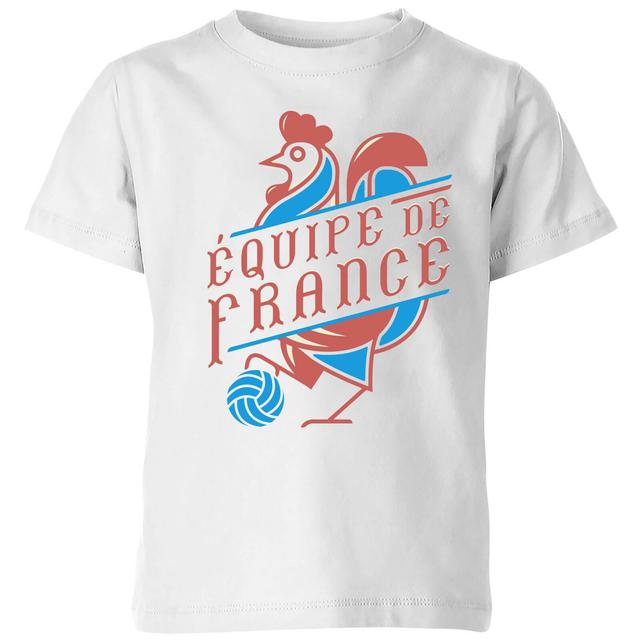 Equipe De France Kids' T-Shirt - White - 9-10 Years - White on Productcaster.