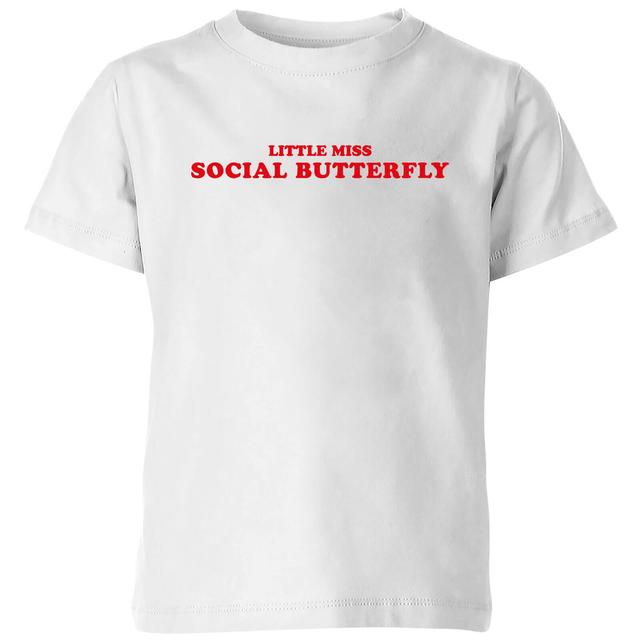 My Little Rascal Little Miss Social Butterfly Kids' T-Shirt - White - 3-4 Jahre - Weiß on Productcaster.