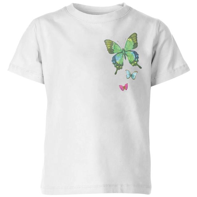 My Little Rascal Pocket Butterflies Kids' T-Shirt - White - 7-8 Years - White on Productcaster.