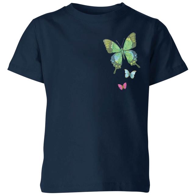 My Little Rascal Pocket Butterflies Kids' T-Shirt - Navy - 5-6 Years - Navy on Productcaster.