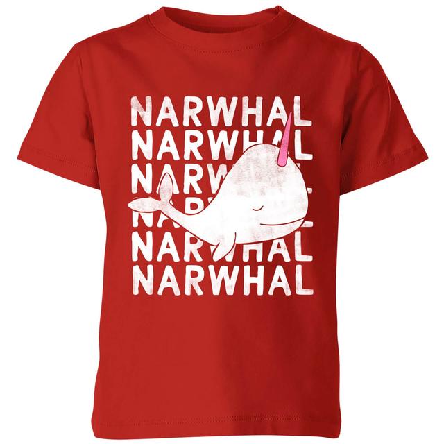 My Little Rascal Narwhal Kids' T-Shirt - Red - 5-6 Years - Red on Productcaster.