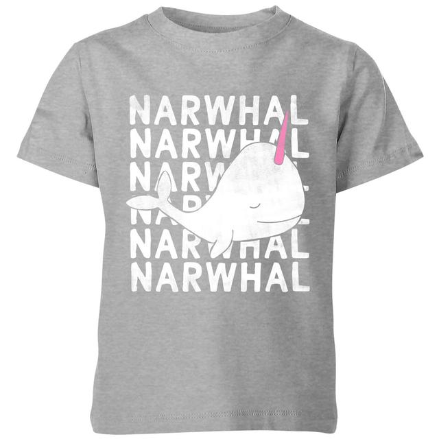 My Little Rascal Narwhal Kids' T-Shirt - Grey - 11-12 Years - Grey on Productcaster.