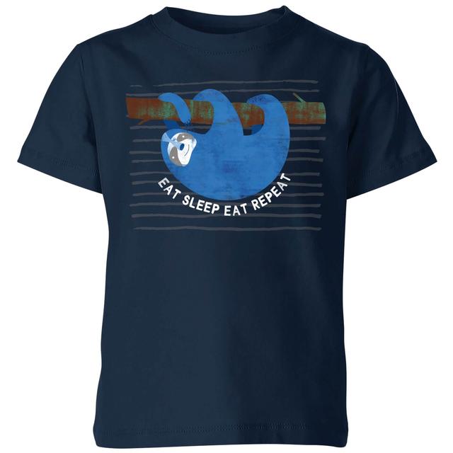 My Little Rascal Eat Sleep Eat Repeat Kids' T-Shirt - Navy - 5-6 Jahre - Marineblau on Productcaster.