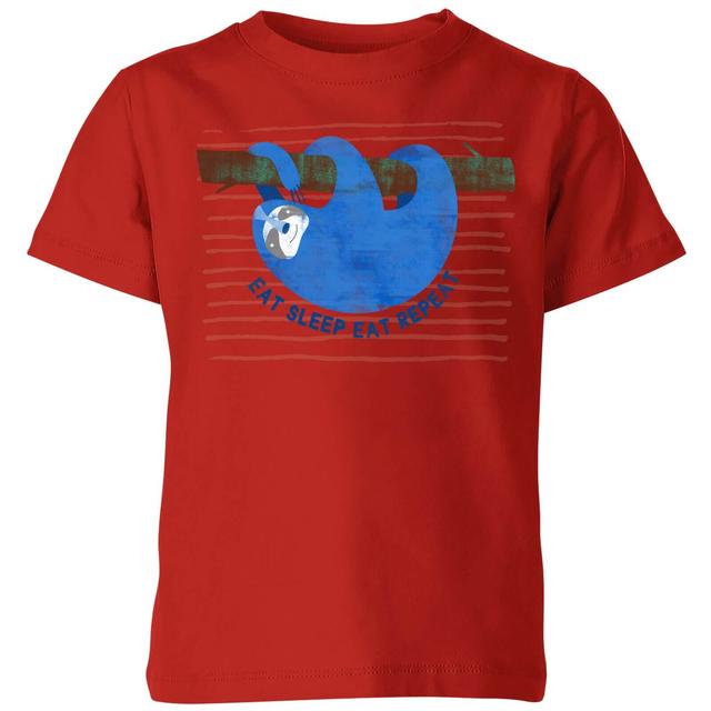 My Little Rascal Eat Sleep Eat Repeat Kids' T-Shirt - Red - 9-10 Jahre on Productcaster.