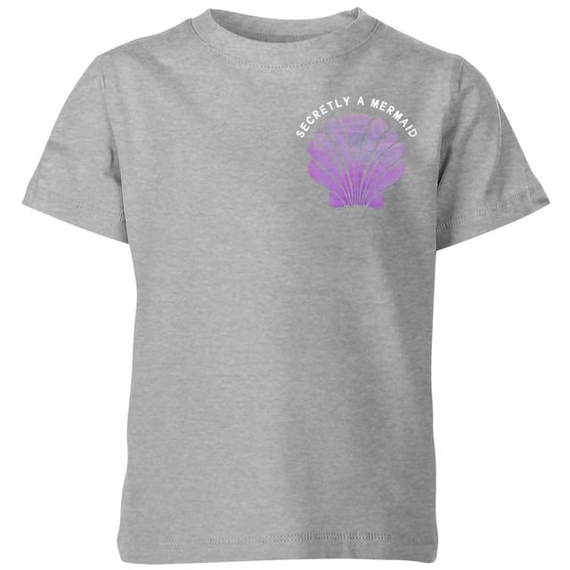 My Little Rascal Secretly A Mermaid Kids' T-Shirt - Grey - 3-4 Jahre - Grau on Productcaster.