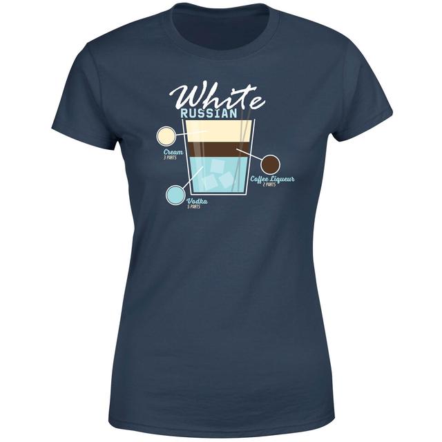 Infographic White Russian Women's T-Shirt - Navy - S - Navy on Productcaster.