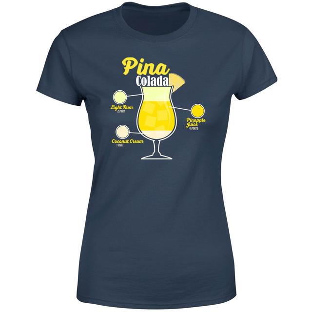 Infographic Pinacolada Women's T-Shirt - Navy - XL - Marineblau on Productcaster.