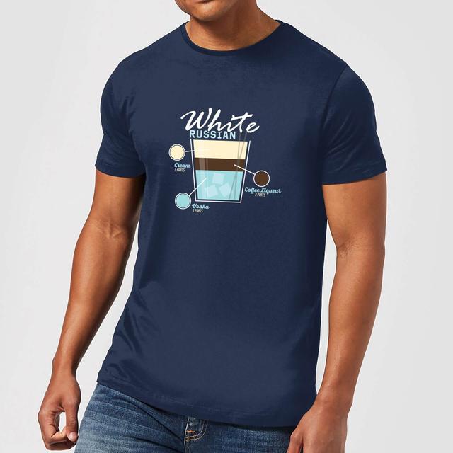 Infographic White Russian Men's T-Shirt - Navy - M - Marineblau on Productcaster.