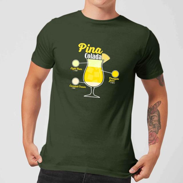 Infographic Pinacolada Men's T-Shirt - Forest Green - XXL - Forest Green on Productcaster.