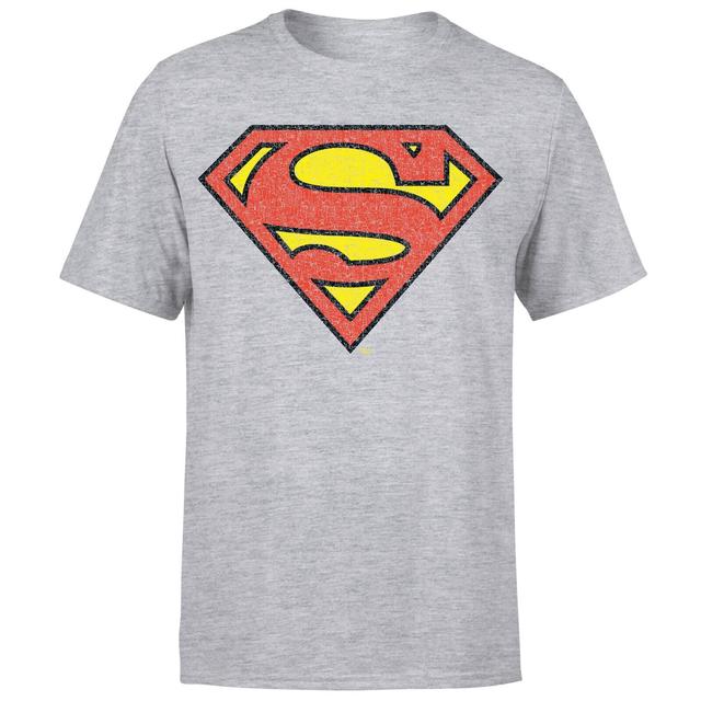 Originals Official Superman Crackle Logo Herren T-Shirt - Grau - L on Productcaster.