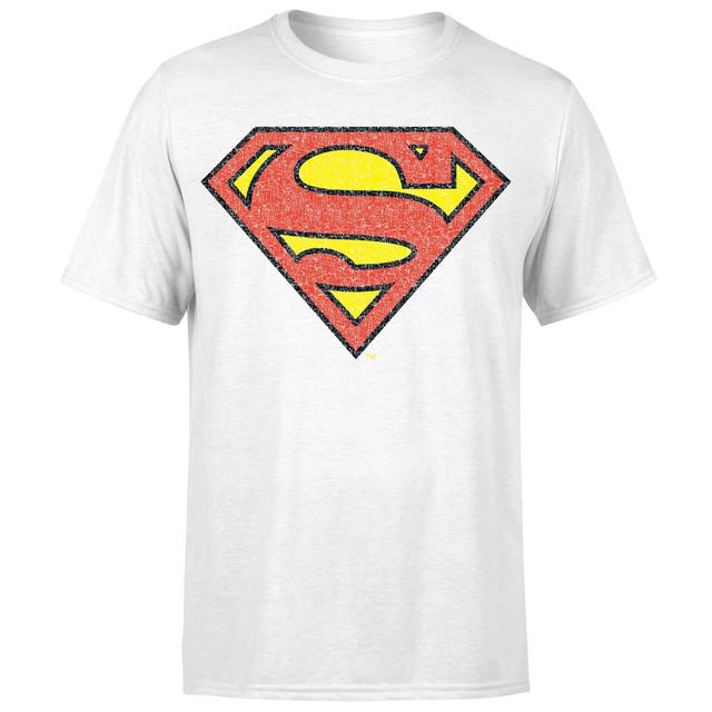 Camiseta DC Comics Superman Logo Craquelado - Hombre - Blanco - XXL on Productcaster.