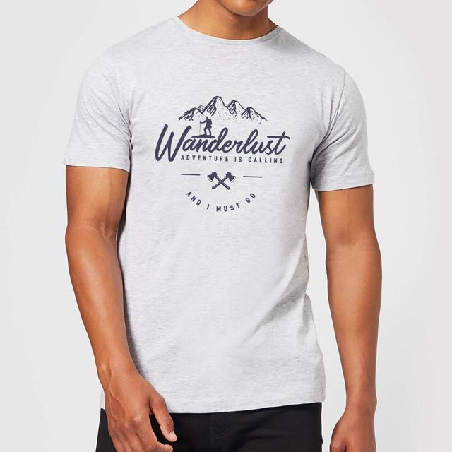 Wanderlust Men's T-Shirt - Grey - M - Grau on Productcaster.