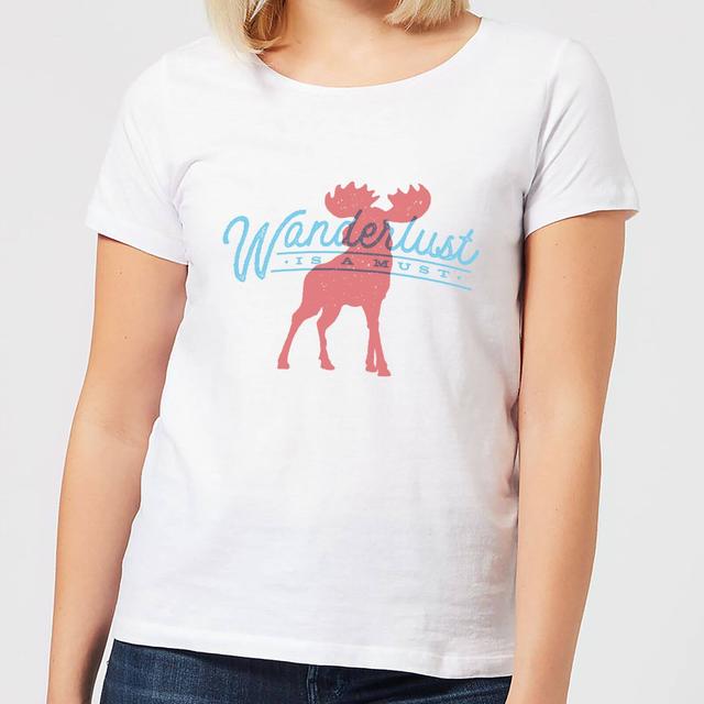 Wanderlust Is A Must Women's T-Shirt - White - S - Weiß on Productcaster.