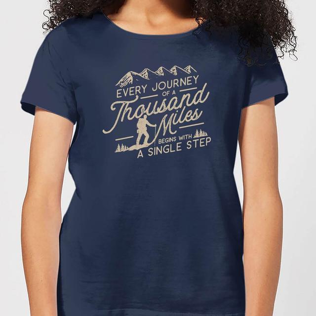 Every Journey Begins With A Single Step Women's T-Shirt - Navy - L - Navy on Productcaster.