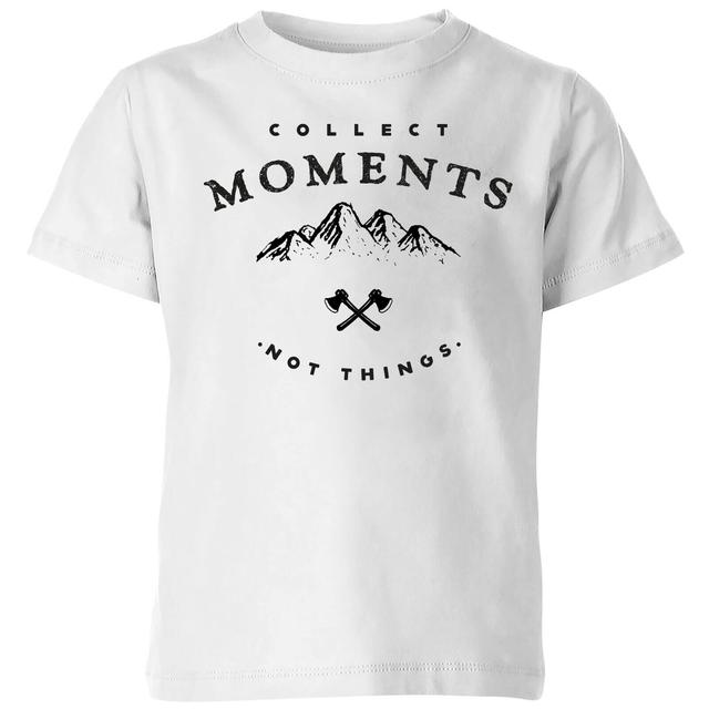 Collect Moments, Not Things Kids' T-Shirt - White - 9-10 Jahre - Weiß on Productcaster.