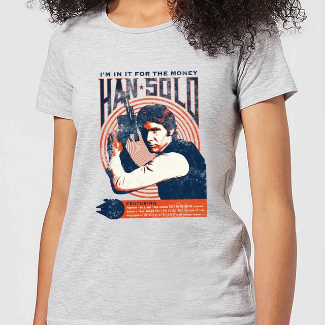 Camiseta Star Wars Han Solo Póster Retro - Mujer - Gris - S on Productcaster.