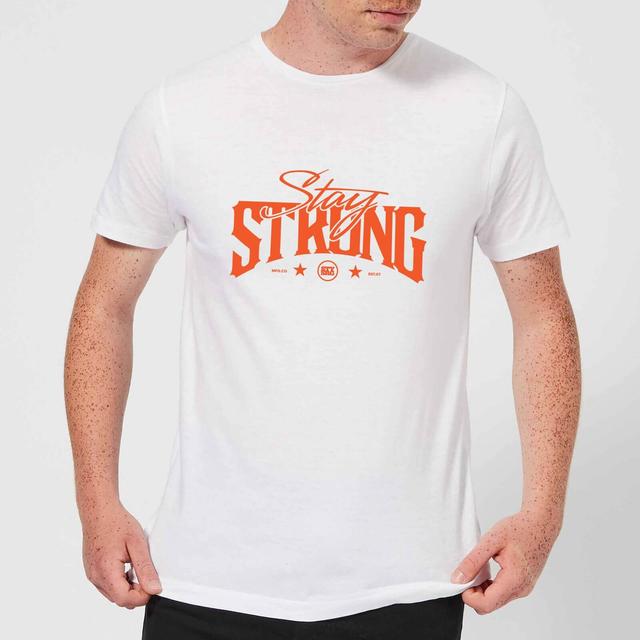 Stay Strong Logo Men's T-Shirt - White - 5XL - Weiß on Productcaster.