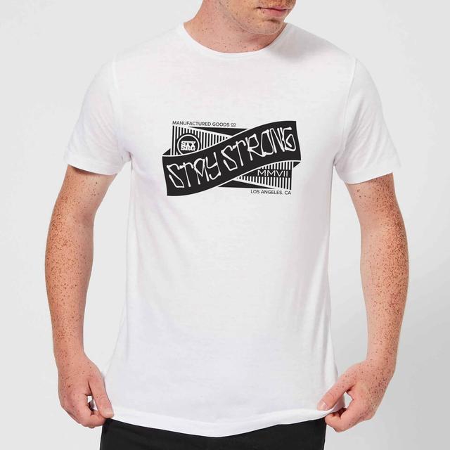 Stay Strong Ribbon Men's T-Shirt - White - 5XL - Weiß on Productcaster.