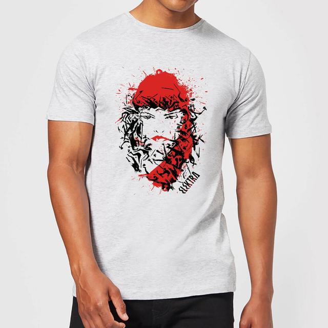 Marvel Knights Elektra Face Of Death Men's T-Shirt - Grey - M - Grau on Productcaster.