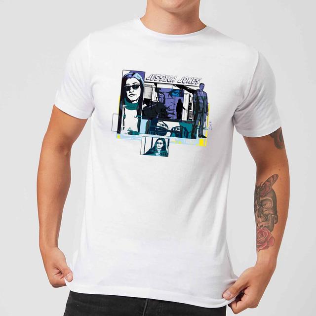 Marvel Knights Jessica Jones Comic Panels Men's T-Shirt - White - XXL on Productcaster.