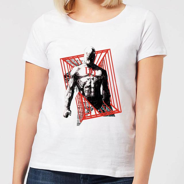 Marvel Knights Daredevil Cage Women's T-Shirt - White - L on Productcaster.