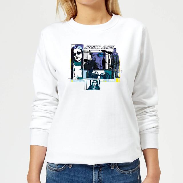 Marvel Knights Jessica Jones Comic Panels Women's Sweatshirt - White - XL - Weiß on Productcaster.