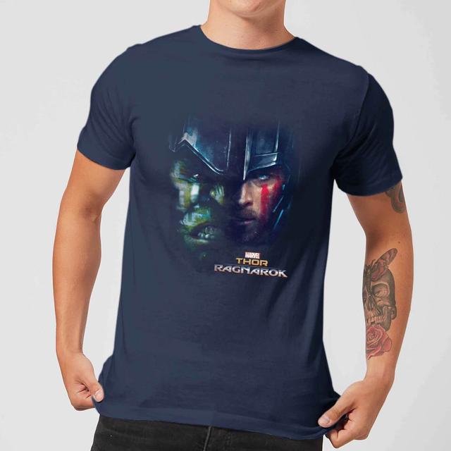 Marvel Thor Ragnarok Split Face T-shirt - Navy - M on Productcaster.