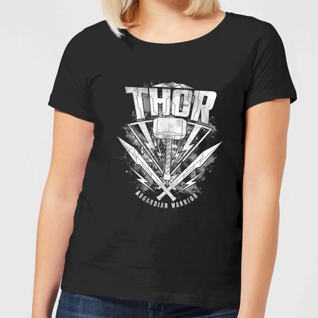 Marvel Thor Ragnarok Thor Hammer Logo Women's T-Shirt - Black - L on Productcaster.