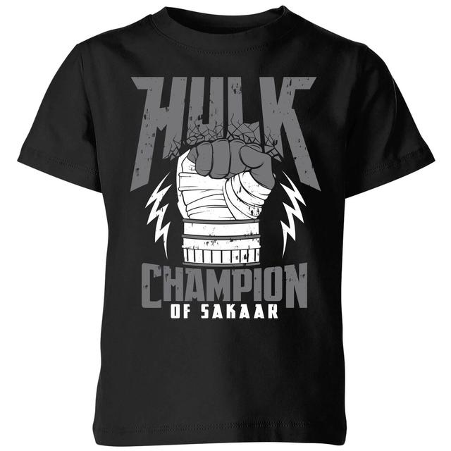 Marvel Thor Ragnarok Hulk Champion Kids' T-Shirt - Black - 7-8 Years on Productcaster.