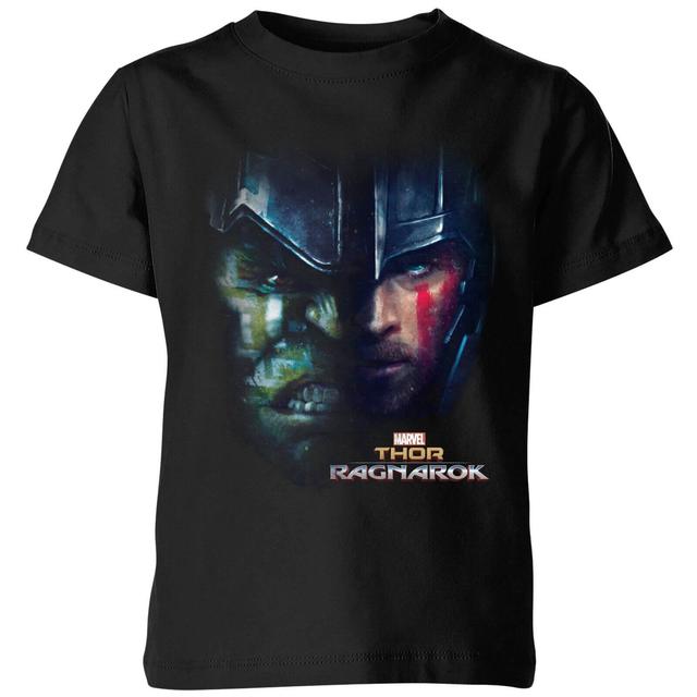 Marvel Thor Ragnarok Hulk Split Face Kids' T-Shirt - Black - 5-6 Years on Productcaster.