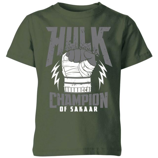 Camiseta para niño Thor Ragnarok Hulk Champion de Marvel - Verde bosque - 5-6 años on Productcaster.