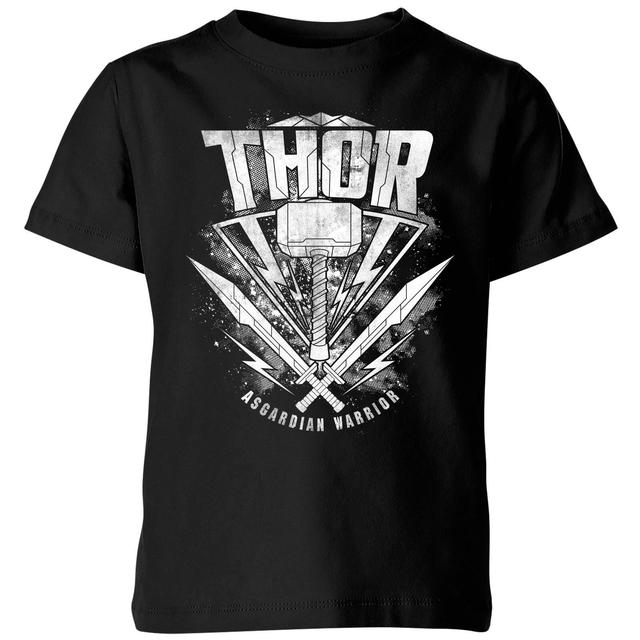 Camiseta para niño Thor Ragnarok Thor Hammer Logo de Marvel - Negro - 3-4 años on Productcaster.