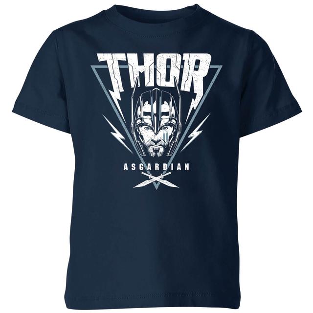 Marvel Thor Ragnarok Asgardian Triangle Kids' T-Shirt - Navy - 7-8 Years on Productcaster.