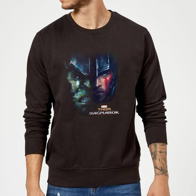 Marvel Thor Ragnarok Hulk Split Face Pullover - Schwarz - S on Productcaster.