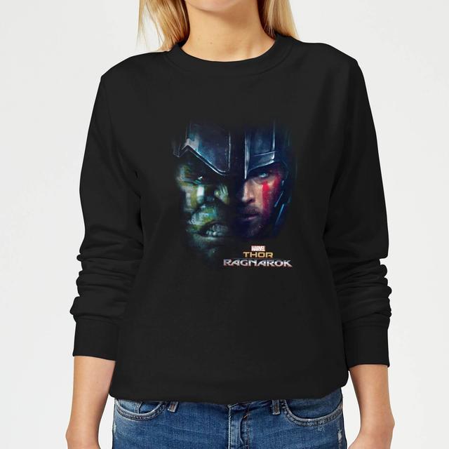 Marvel Thor Ragnarok Hulk Split Face Women's Sweatshirt - Black - XXL on Productcaster.