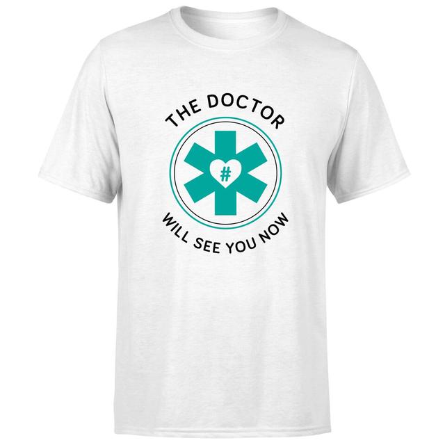 THE DOCTOR Men's T-Shirt - White - S - Weiß on Productcaster.