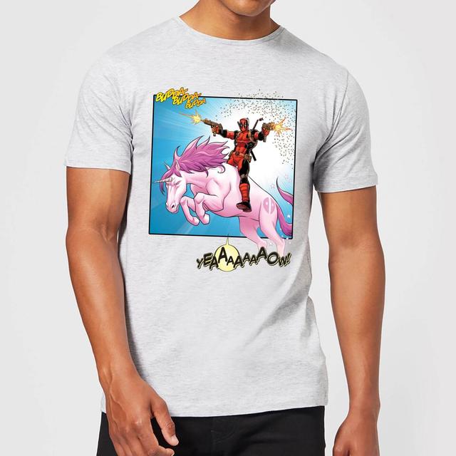 Marvel Deadpool Unicorn Battle Herren T-Shirt - Grau - M on Productcaster.