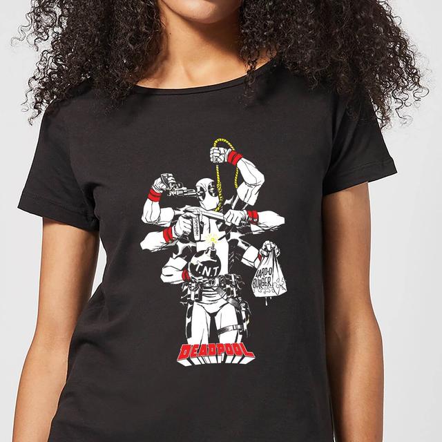 Marvel Deadpool Multitasking Dames T-shirt - Zwart - XL - Zwart on Productcaster.