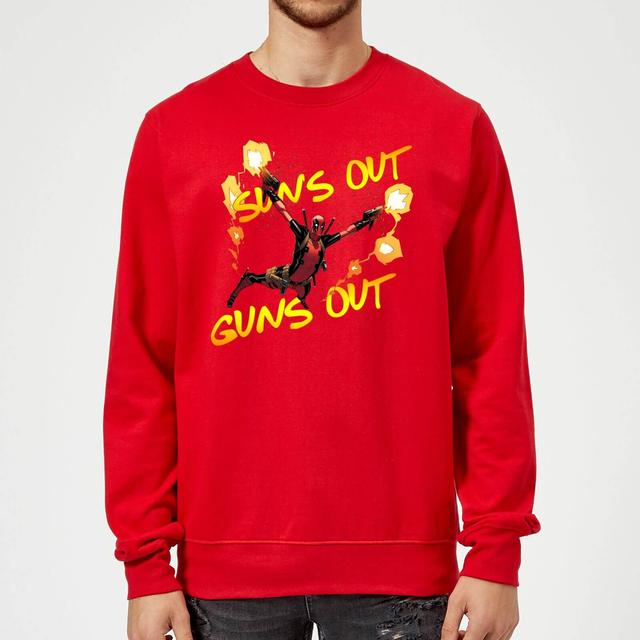 Marvel Deadpool Suns Out Guns Out Sweatshirt - Red - XL - Red on Productcaster.