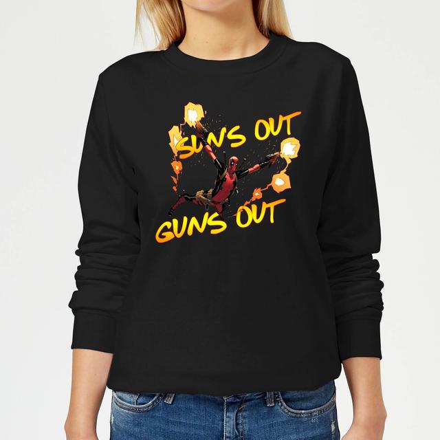 Sudadera Deadpool Suns Out Guns Out para mujer de Marvel - Negro - L - Negro on Productcaster.