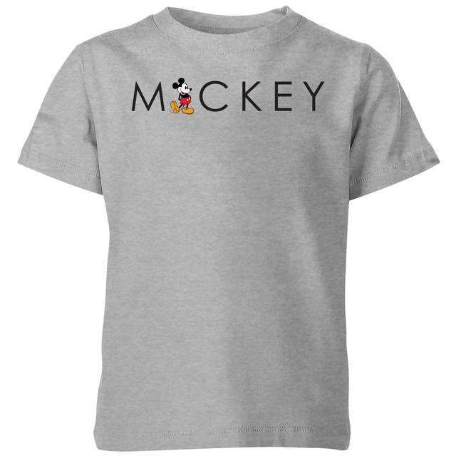 Disney Mickey Mouse Letters Kinder T-Shirt - Grijs - 146/152 (11-12 jaar) - Grijs on Productcaster.